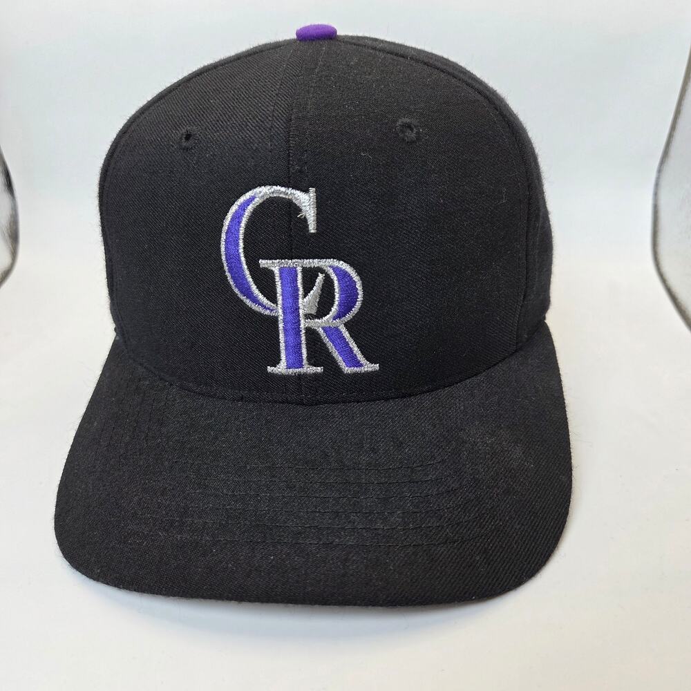 Vintage Colorado Rockies Snapback Cap Twins Enterprise Wool Blend S/M